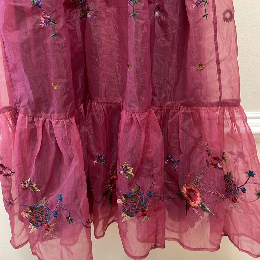 New Let Me Be Embroidered Maxi Dress By Anthropologie!!🔥🔥🔥 - Picture 13 of 16